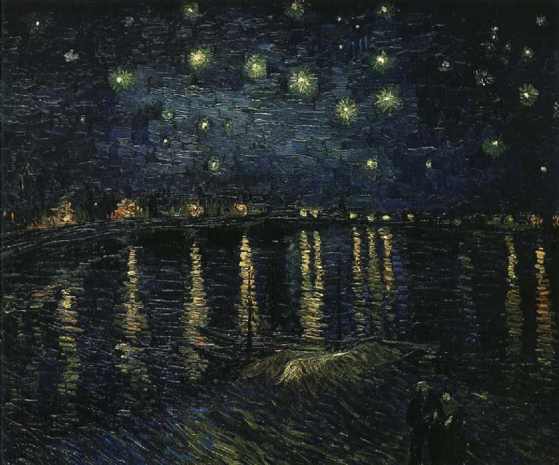 Vincent Van Gogh stjarnklar natt over rhone